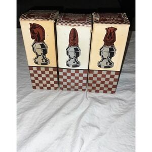 Avon Chess Piece After Shave Set Smart Move II Bishop II King II 3oz Bottles